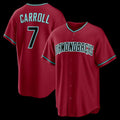 Rebec Arizona Diamondbacks #7 Corbin Carroll Crimson  Alternate 2 Replica Jersey
