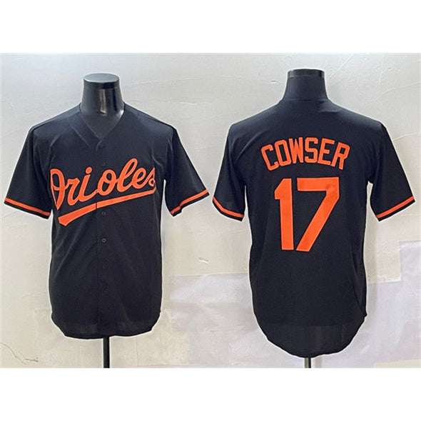 Rebec Baltimore Orioles #17 Colton Cowser Black  Cool Base Stitched Jersey