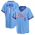 Rebec Atlanta Braves #1 Ozzie Albies Powder Blue  2026 City Connect Stadium Jersey