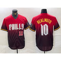 Rebec Philadelphia Phillies #10 JT Realmuto Red  2024 City Player Number Cool Base Jerseys