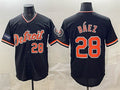 Rebec Detroit Tigers #28 Javier B¨¢ez Black  2026 Meijer Patch Alternate Vapor Premier Limited Stitched Jersey