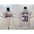 Rebec Detroit Tigers #31 Riley Greene White  With Patch Cool Base Stitched Jersey