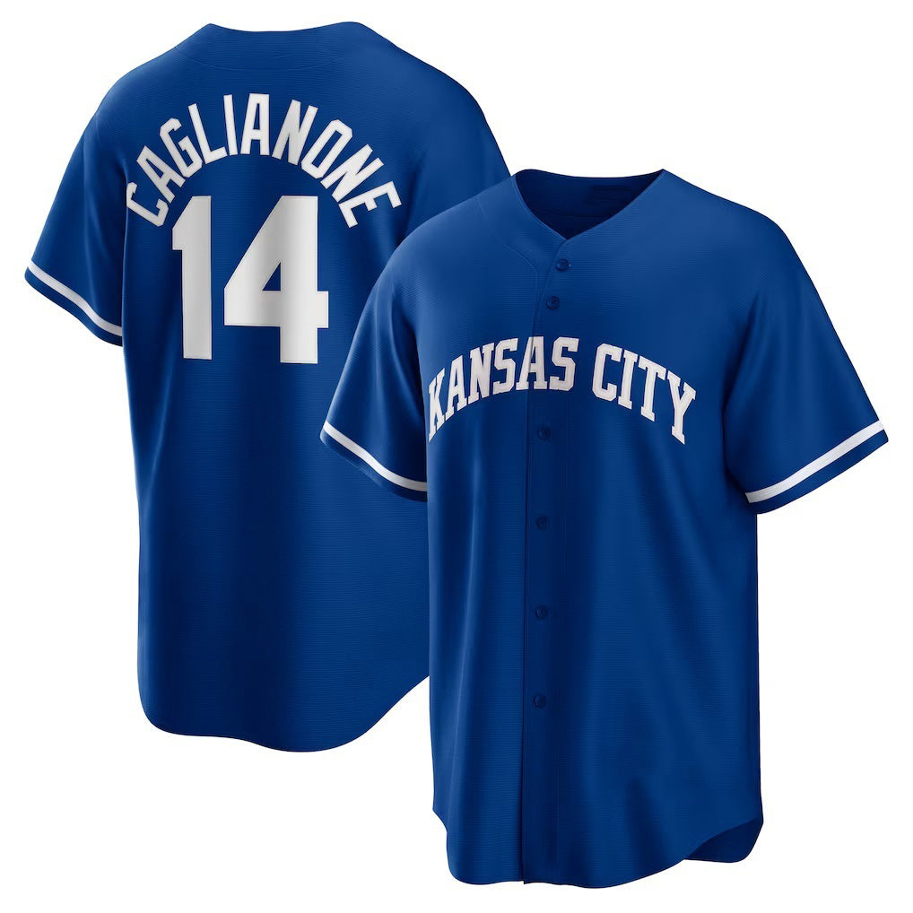 Rebec Kansas City Royals #14 Jac Caglianone Royal  Alternate Replica Jersey