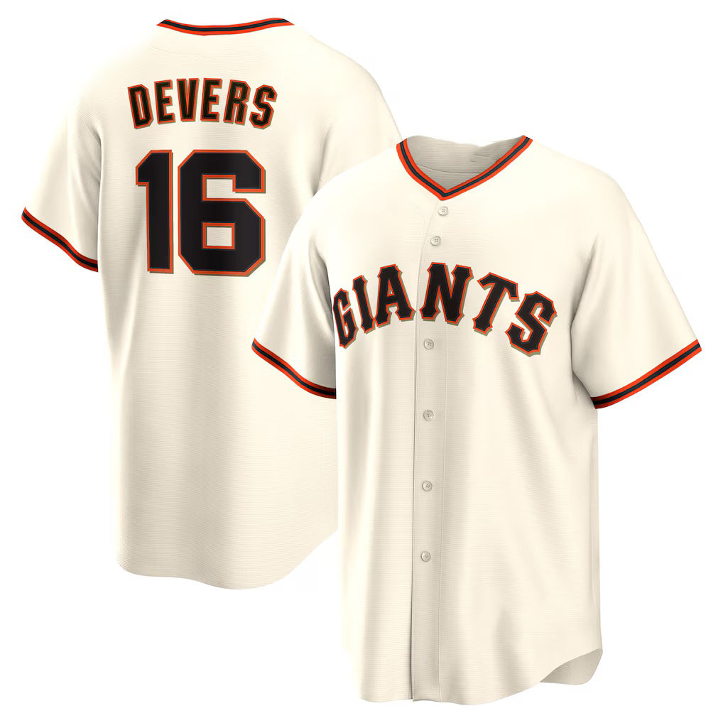 Rebec San Francisco Giants #16 Rafael Devers White  Home Replica Player Jersey
