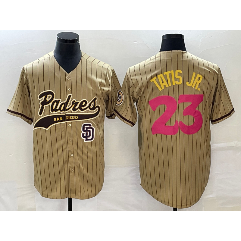 Rebec San Diego Padres #23 Fernando Tatis Jr Tan  NEW 2023 City Connect Cool Base Stitched Jersey
