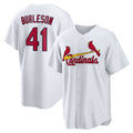 Rebec St. Louis Cardinals #41 Alec Burleson White  Home Replica Jersey