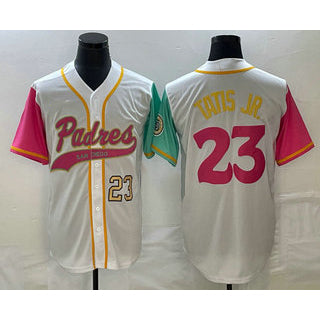 Rebec San Diego Padres #23 Fernando Tatis Jr Number White  NEW 2023 City Connect Cool Base Stitched Jersey 2