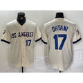 Rebec Los Angeles Dodgers #17 Shohei Ohtani Cream  2024 City Connect Limited Stitched Jersey 2