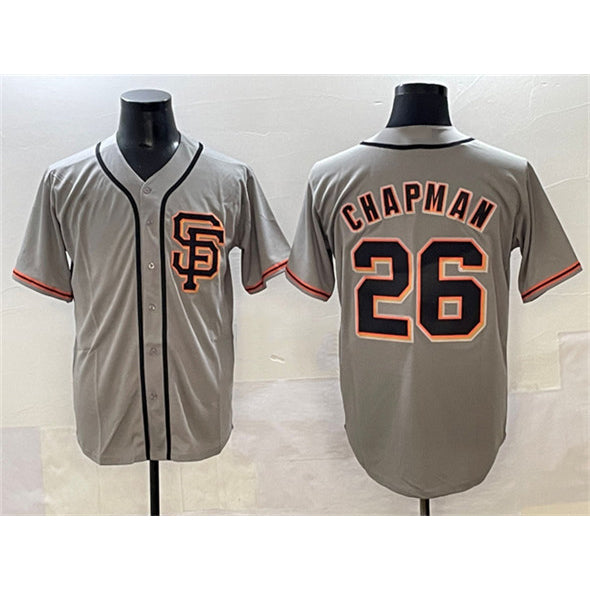 Rebec San Francisco Giants #26 Matt Chapman Gray  Cool Base Stitched Jersey