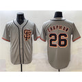 Rebec San Francisco Giants #26 Matt Chapman Gray  Cool Base Stitched Jersey