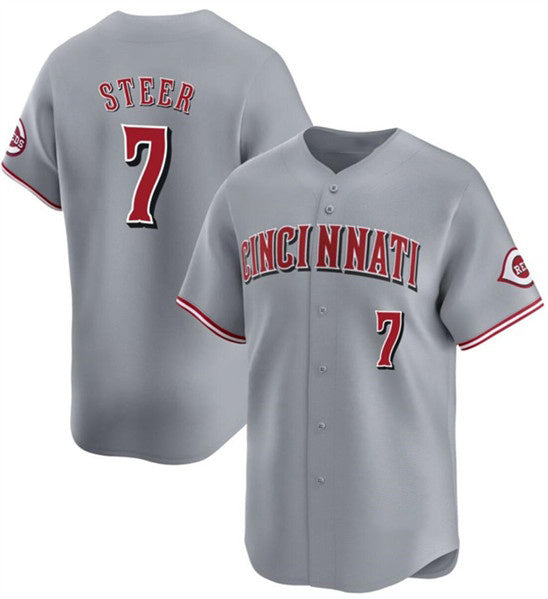 Rebec  Cincinnati Reds #7 Spencer Steer Red  Cool Base Stitched Jersey