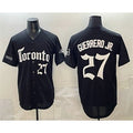 Rebec Toronto Blue Jays #27 Vladimir Guerrero Jr Black  Gothic North Edition Limited Stitched Jersey