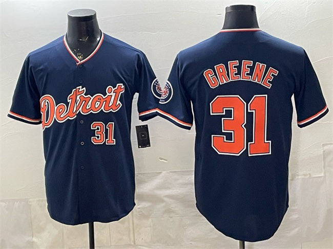 Rebec Detroit Tigers #31 Riley Greene Navy  2026 Alternate Vapor Premier Limited Stitched Jersey