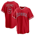 Rebec Los Angeles Angels #6 Anthony Rendon Red  Alternate Replica Player Name Jersey