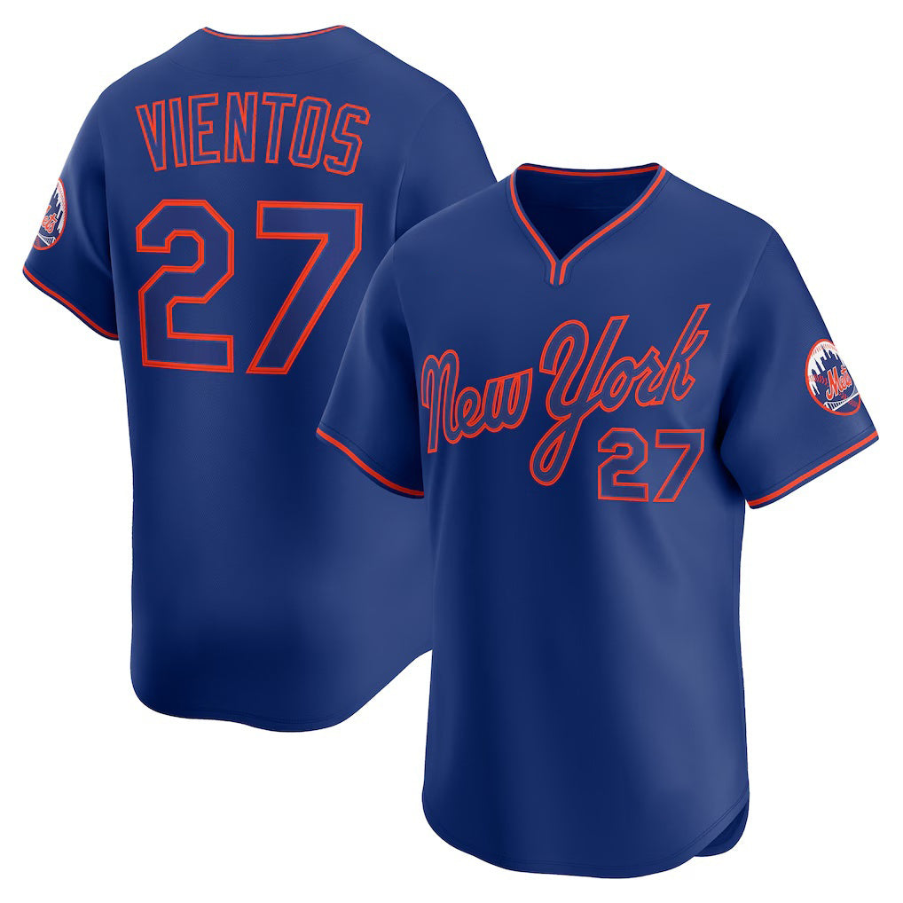 Rebec New York Mets #27 Mark Vientos Royal  Alternate Limited Player Jersey