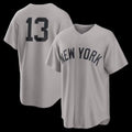 Rebec New York Yankees #13 Jazz Chisholm Jr. Gray  Road Replica Jersey