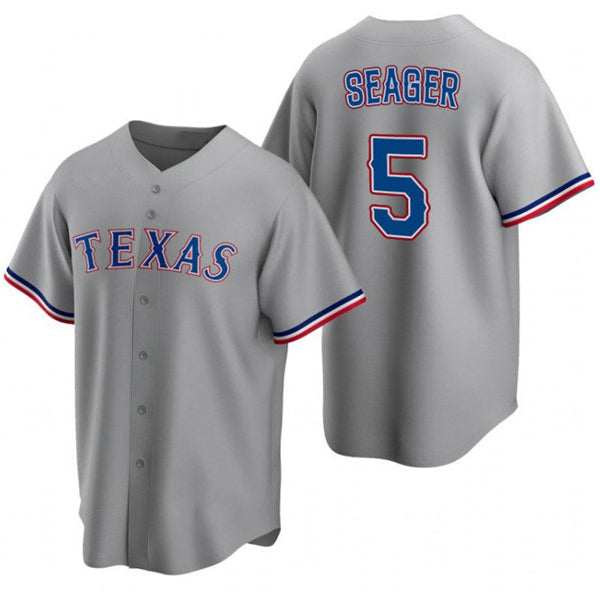Rebec Texas Rangers #5 Corey Seager Gray  Cool Base Stitched Jersey