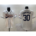 Rebec Detroit Tigers #30 Kerry Carpenter White  With Patch Cool Base Stitched Jersey