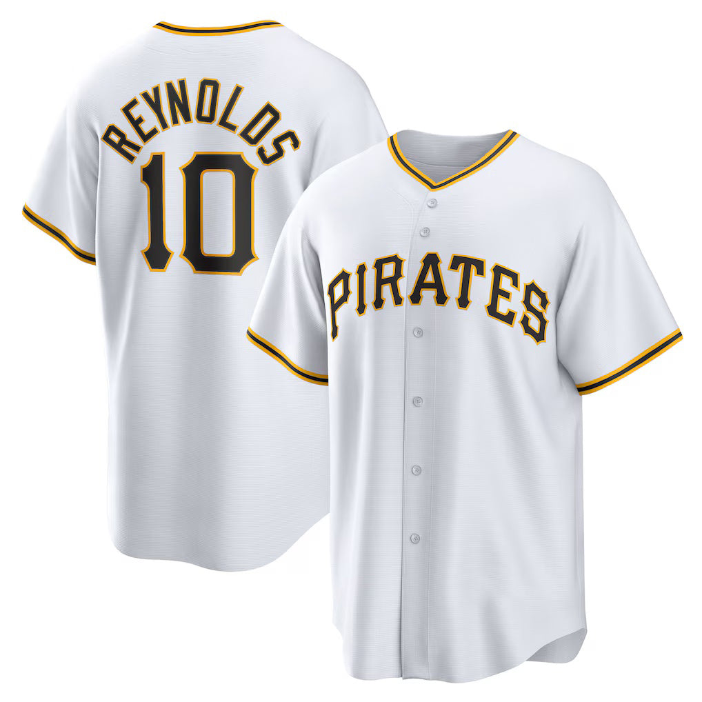 Rebec Pittsburgh Pirates #10 Bryan Reynolds White  Replica Player Jersey