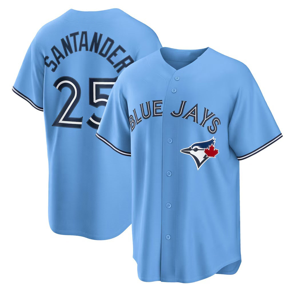 Rebec Toronto Blue Jays #25 Anthony Santander Light Blue  Alternate Replica Jersey