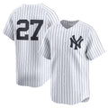 Rebec New York Yankees #27 Giancarlo Stanton White  Home Limited Player Jersey 2