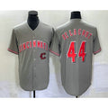 Rebec  Cincinnati Reds #44 Elly De La Cruz Grey  Cool Base Stitched Jersey