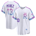 Rebec Kansas City Royals #13 Salvador Perez White  2026 City Connect Stadium Jersey