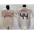 Rebec Houston Astros #44 Yordan Alvarez Cream  Throwback Cooperstown Collection Limited Stitched Jersey