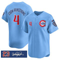Rebec Chicago Cubs #4 Pete Crow-Armstrong Blue  'Ryne Sandberg Tribute' Vapor Limited V3 Stitched Jersey