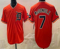 Rebec Detroit Tigers #7 Kevin McGonigle Orange  Limited Jersey