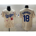 Rebec Los Angeles Dodgers #18 Yoshinobu Yamamoto Cream  2025 Tokyo Series Limited Stitched Jersey